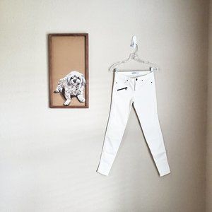 Zara Basic Z1975 Denim skinny white jeans